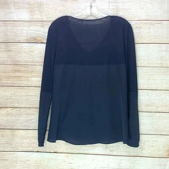 Elie Tahari Tencel Wool Blend Vneck Blouse - Picture 8 of 10